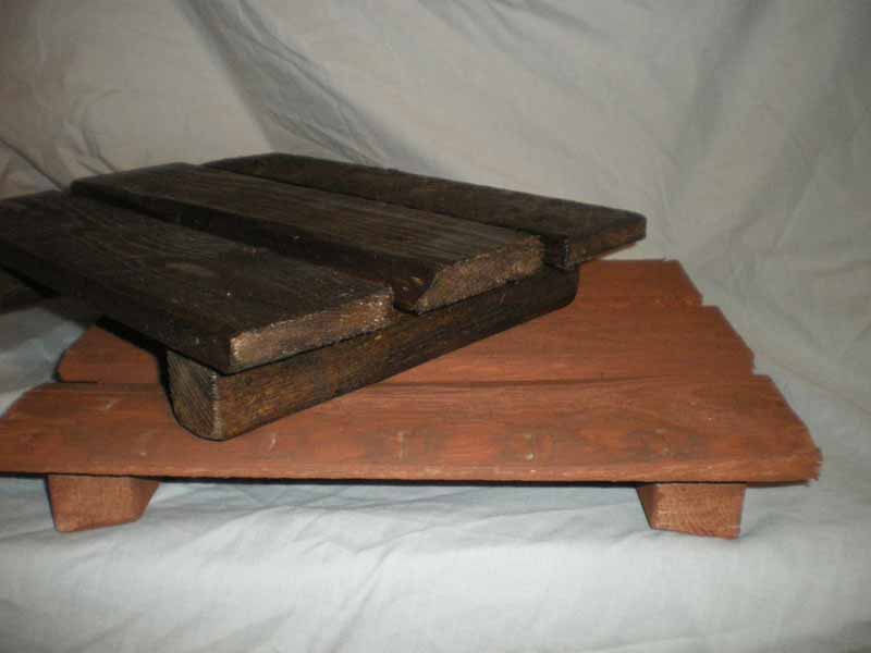 Rustic wooden duckboard