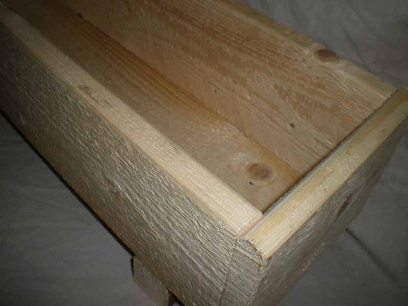 Closeup of okanter rutic timber