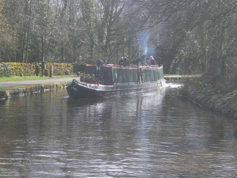 Narrowboat on Peak Forest canal