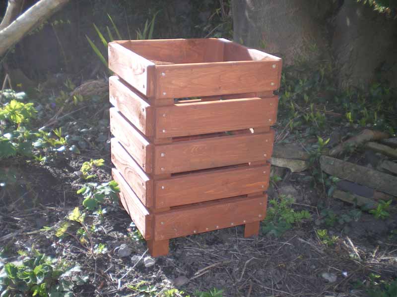 Slatted Wooden Strawberry Planter or Waste Bin
