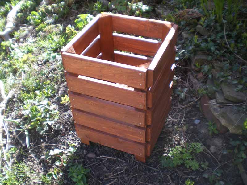 Wooden strawberry planter