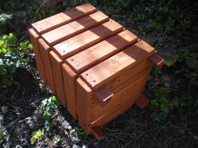 Large slatted strawberry planter or waste bin