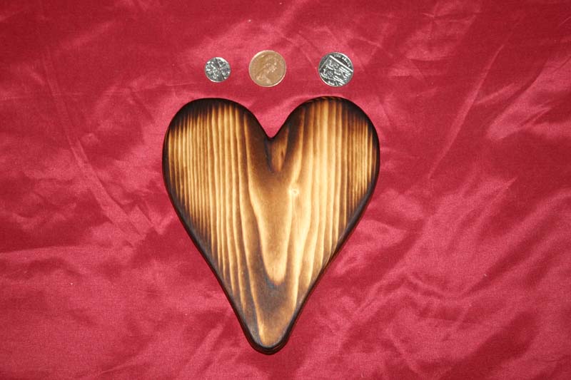 Range of key racks - heart with scorched finish