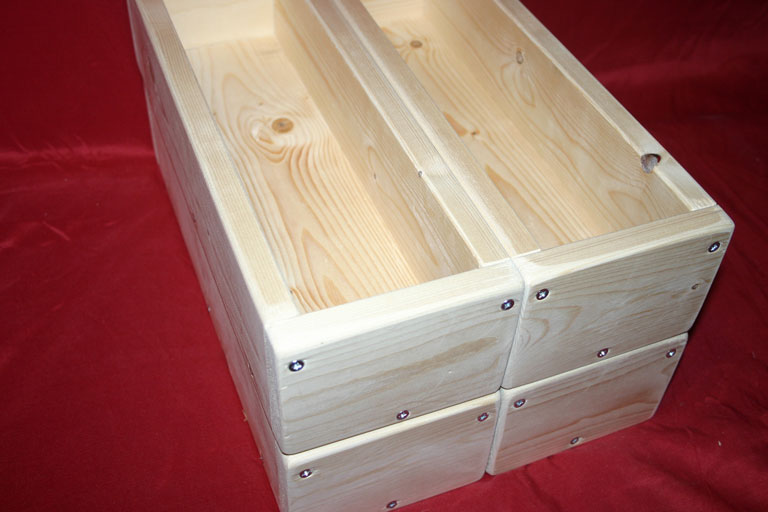 Softwood small storage trays / boxes