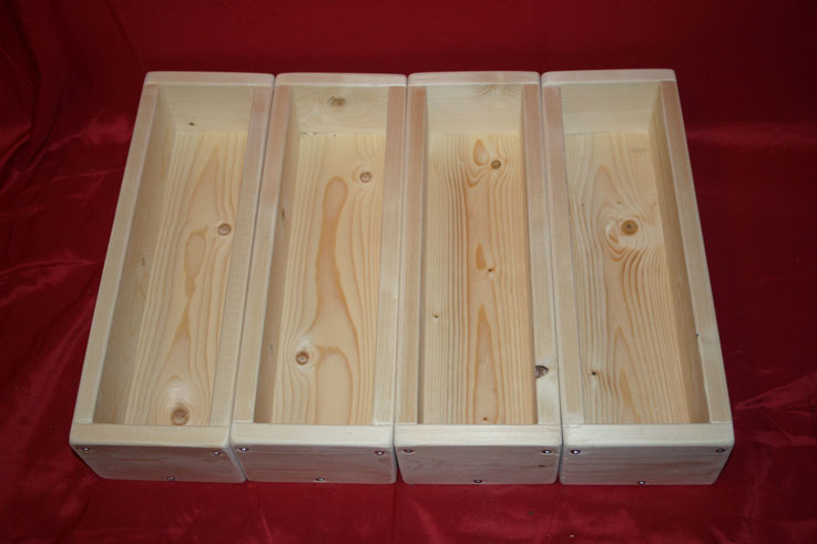 Softwood small storage trays / boxes