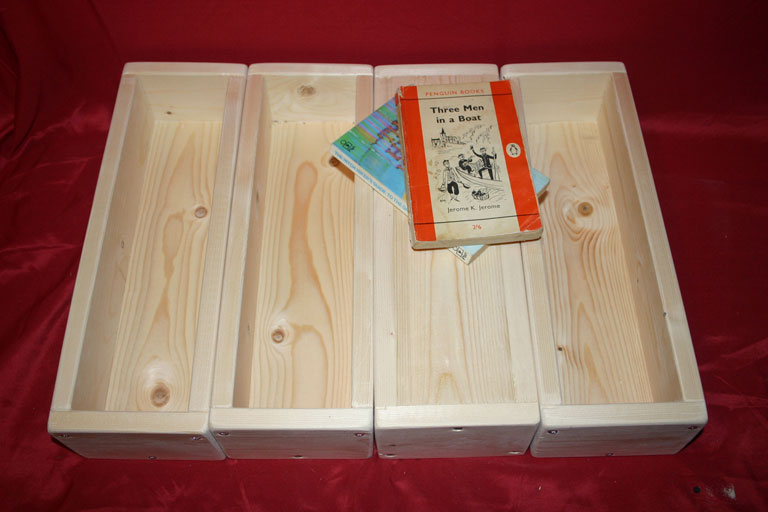 Softwood small storage trays / boxes